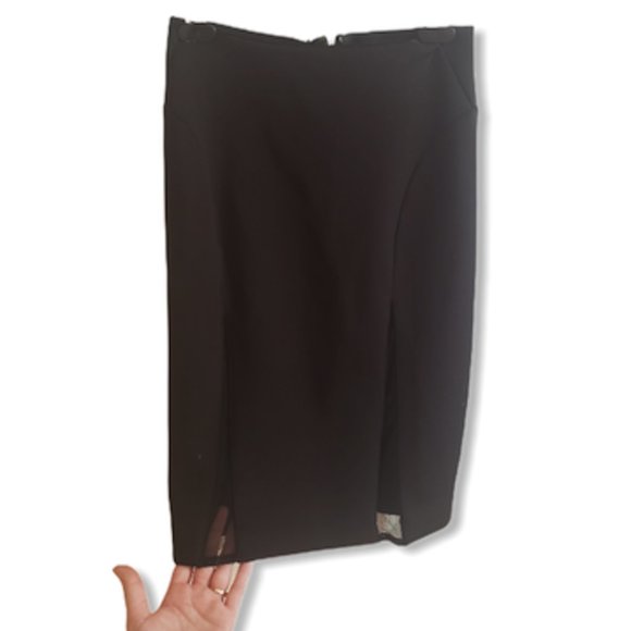 GUESS pencil skirt black with mesh pinup S - Picture 2 of 5